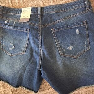 Style & Co. Blue Fray Hem Shorts